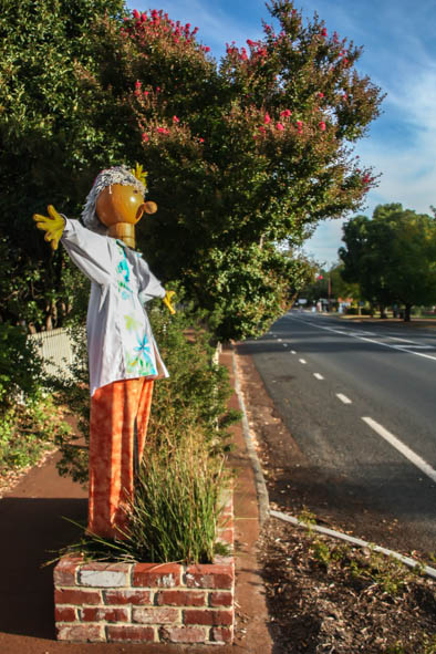 Balingup's magical scarecrows welcome you to the Small Farm Field Day
